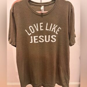 Bella Canvas Love Like Jesus Inspirational Tee Size L